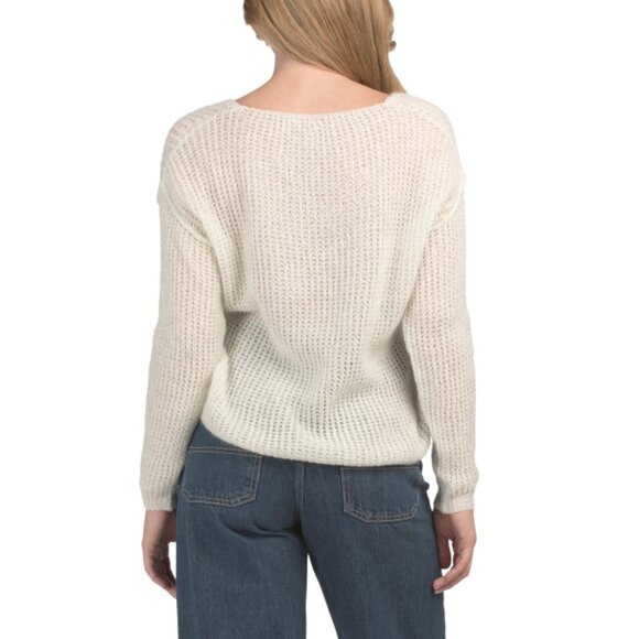 VENTI Panna Made In Italy Wool Blend Ultra Soft V-neck Sweater - Picture 2 of 2